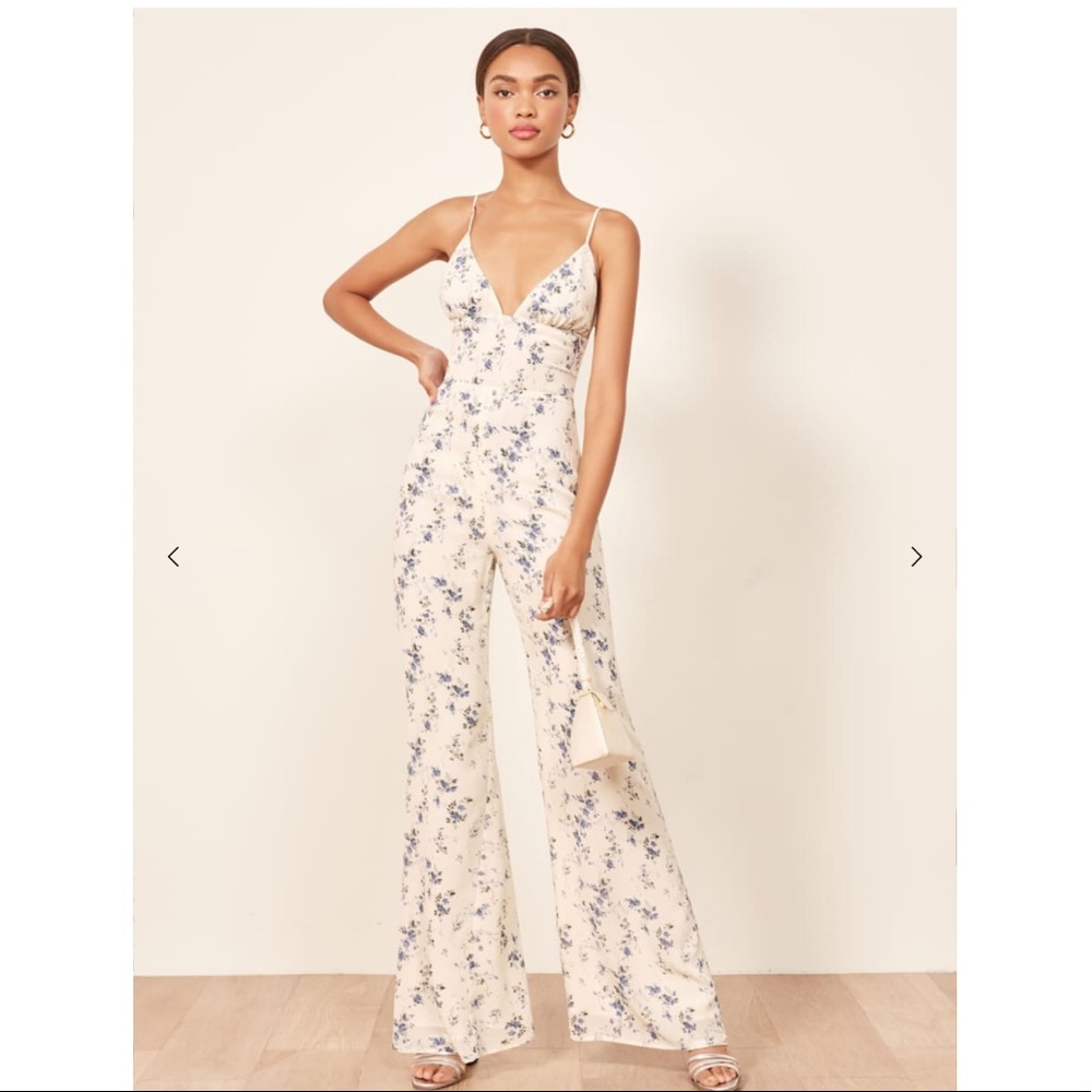 Reformation “Fresca” white jumpsuit NWT